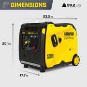 Champion Power Equipment 201319 4500-Watt Portable Dual Fuel Inverter Generator with CO Shield