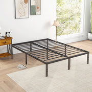 Horshod WIM-3611 Full Size Heavy Duty Platform Bed with Underbed Storage, 14-Inch High Steel Slat Support, Black
