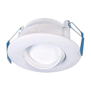 Halo 4 Inch Canless Recessed LED Downlight, Adjustable Gimbal, 5 Selectable Color Temperatures, Dimmable, White RA4069S1EWHDMR