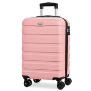 AMZFUN LX201-28-4 28-Inch Luggage PC+ABS Hardside Lightweight Suitcase with 4 Universal Wheels, TSA Lock, Pink