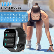 Xinwld Smart Watch T80, 1.95-Inch Ultra HD Touchscreen, Bluetooth 5.3 Calling, 110+ Sport Modes, Heart Rate and Sleep Monitor, IP68 Waterproof, Fitness Tracker for Men and Women