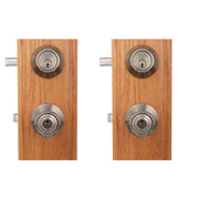 Brinks 2105-109-2 Tulip Style Keyed Entry Door Knob and Single Deadbolt, 2-Pack - Antique Brass