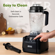 Kitchen In The Box 8628MX Countertop Blender, 68 oz BPA-Free Tritan Jar, 1450W Motor, 8-Point Stainless Steel Blades, Black