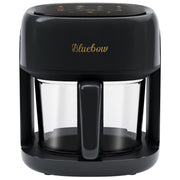 Bluebow 5 Quart Air Fryer with 360 Degree Viewing Glass Pot, 8-in-1 Digital Touchscreen, Nonstick & Dishwasher Safe Basket
