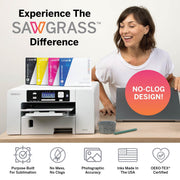Sawgrass SG500 Sublimation Printer Bundle with SubliJet UHD Inks and TruePix Paper, Wi-Fi Enabled, White