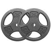 Athletic Works SP50S 50LB Cast Iron Standard Weight Plate Set, 2x25LB,1-inch Holes Fit Standard Sized Bar
