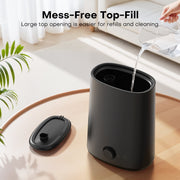 ALROCKET Ultrasonic Humidifier, 5L Cool Mist, Top-Fill Design, 48H Runtime, 28 dB Quiet Operation, Essential Oil Diffuser, Black, DH-JSD05