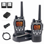 Midland GXT3000VP4 Two-Way Radios, 50-Channel, Repeater Capable, Long Range, 142 Privacy Codes, NOAA Weather Alert, Rechargeable Lithium Ion Battery, Black, 2-Pack