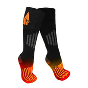 ActionHeat AH-SK-AA-03-L-XL Unisex Wool AA Battery Heated Socks, L-XL Black/Orange