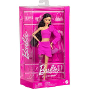 Mattel Barbie Deluxe Style Doll, Black Hair, Glittery Pink Prosthetic Leg, Pink Barbiecore Top and Skirt Set, Accessories, HYV26