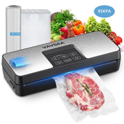 VAVSEA wal 85Kpa Vacuum Sealer with Built-in Cutter, 8-in-1 Food Sealer Machines, Silver black