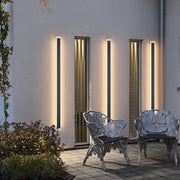 Ralbay Outdoor Wall Light 2 Pack, 47.2In Linear LED Sconce, 3000K Warm White, 35W, IP65 Waterproof, Matte Black