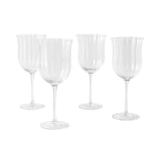 The Pioneer Woman PWD520131051002 Colette Scalloped 15-Ounce Red Wine Glasses, Clear, Set of 4