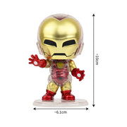 Hot Toys Iron Man Cosbaby Collectible Action Figure, Red-and-Gold Armor with Clear Acrylic Detailing, Bobble-Head Style, Window Box Packaging, 7 in, 17826