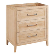 30X21X34 - BAMBOO VANITY - 3 DRAWERS - SOFT CLOSE UNDERMOUNT DRAWER GLIDES - NICKEL HARDWARE - BAMB