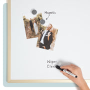 U Brands Magnetic Dry Erase Board, 35 x 23 in, Gold Aluminum Frame, Includes 2 Magnets, Marker with Eraser, Snap-On Tray, 7283U00-01