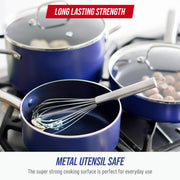 Blue Diamond 14 Piece Cookware Set, Diamond-Infused Ceramic Nonstick, PFAS-Free, Oven Safe to 600F, Dishwasher Safe, Blue