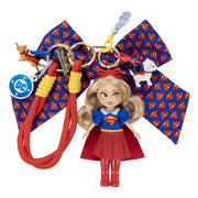 DC Comics Supergirl Doll Charm with Removable Outfit, Puff-Sleeve Sweater Dress, Heroic Accessories, Blue