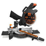WEN 10-Inch Single Bevel Sliding Compound Miter Saw, 15-Amp Motor, 40-Tooth Carbide Blade, Laser Guide, Compact Design, MM1011T