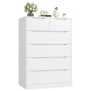 Homfa HOS-PB-183 6 Drawer Vertical Chest of Drawers White Dresser, White