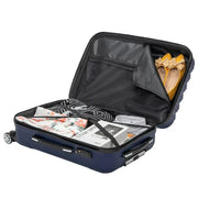 Zimtown 3-Piece Nested Spinner Suitcase Luggage Set Navy Blue