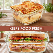 Razab Glass Food Storage Containers with BPA-Free Leakproof Lids, 24-Piece Set, Borosilicate Glass, Airtight Meal Prep Containers