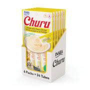 Inaba Churu Creamy Lickable Pure Cat Treat, Chicken with Cheese, 24 Tubes, 0.5 oz Each, USA607