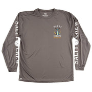 Salty Crew Tailed Long Sleeve Sunshirt for Men, Moisture Wicking, UPF 50+ Protection, Charcoal, 2XL, 20135037