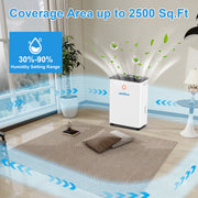 Airfire PD8R-03BE Dehumidifier, 19 Pint (DOE) Dehumidifier with Drain Hose
