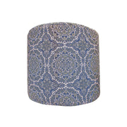 Better Homes & Gardens 20in Round Outdoor Pouf Ottoman, Blue Medallion, Foam Filled, Fade-Resistant Polyester