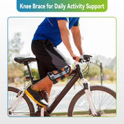 Orthomen ACL Knee Brace with Adjustable Hinges, Thick Silicon-Coated Neoprene Liners, Black, Left Large KN033-M-L