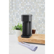 Mainstays Single Serve Dual Brew Coffee Maker, Black Matte, 14 oz Water Reservoir, Automatic Shut Off, Compact Design