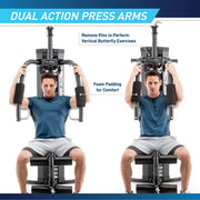 Marcy MWM-4965SC 150 lb. Stack Weight Home Gym MWM-4965SC Full Tricep Lat Butterfly Curl Gym