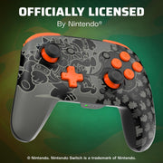 PDP Rematch Glow Wireless Controller, Blackout Bowser Design, Rechargeable Battery, Motion Controls, Dual Programmable Back Buttons, Compatible with Nintendo Switch, Switch OLED, Switch Lite
