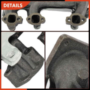 A-Premium APEMD176 Left Side Exhaust Manifold Kit with Gasket and Heat Shield, Cast Iron, Compatible with Chevrolet Silverado 1500, Silverado 1500 Classic, Express 1500 2500, GMC Sierra 1500, Sierra 1500 Classic, Savana 1500 2500, Workhorse FasTrack FT931
