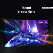 Samsung Odyssey G50D 27-Inch QHD Fast IPS Gaming Monitor, 180Hz, 1ms, VESA DisplayHDR 400, AMD FreeSync, G-Sync Compatible, Adjustable Stand, Eye Saver Mode, Black