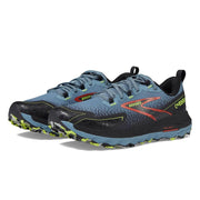 Brooks Cascadia 18 Men's Trail Running Shoes, Adaptable Stability, Citadel/Ebony/Lime, Size 10.5 Medium, 1104261D004