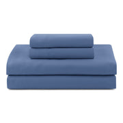 Mainstays 7 Piece Reversible Comforter and Sheet Bedding Set, Blue Pinstripe, Queen MS6436253269F3