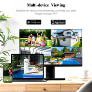 OOSSXX Surveillance DVR Kit, 5MP Wired Cameras, 130 Wide-Angle, Night Vision, IP67 Waterproof, 6 Cameras, 8-Channel DVR with 2TB Storage