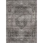 Berthmeer 9x12 Brown Traditional Vintage Area Rug, Non-Slip Thermoplastic Rubber Backing, Machine Washable Polyester Carpet for Living Room Bedroom Office