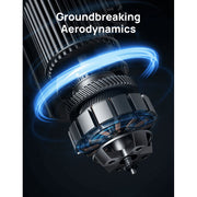 DREO DWTF14 Nomad DC Tower Fan, 36 in, Ultra Quiet Bladeless Floor Fan, 9 Speeds, 4 Modes, 90 Oscillation, Remote Control, Black