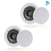 Pyle PDICBT652RD Dual 6.5 Inch Bluetooth Ceiling/Wall Speakers, 2 Way Flush Mount Home Speaker Pair, 200 Watt