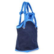 Free Assembly Womens Canvas Tote Bag, Navy/Blue