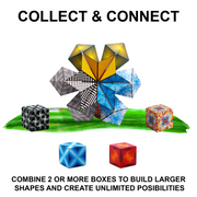 Shashibo Blue Planet Magnetic Puzzle Shape Shifting Cube with 36 Rare Earth Magnets, STEM Fidget Toy, Sensory Puzzle for Kids and Adults, SHA02BP