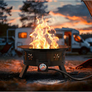 Philergo 19 inch Portable Fire Pits with Grill for Outside