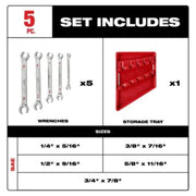 Milwaukee Double End Flare Nut Wrench, 3/4 in and 7/8 in, Chrome-Plated Steel with Powder-Coated Finish, Ergonomic I-Beam Handle, 45-96-8304