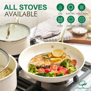 Chef Power 10 Pcs Ceramic Non Stick Cookware Set, White