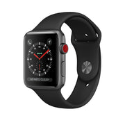 Apple Watch Gen 3 Series 3 Cell 38mm Space Gray Aluminum - Black Sport Band MQJP2LL/A