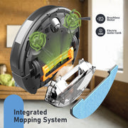 ONSON BR151 3 in 1 Mopping Robot Vacuum Cleaner, Black