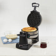 Cuisinart Double Flip Belgian Waffle Maker, 1400W, 5 Browning Settings, Rotary Flip Design, PFAS-Free Ceramic Nonstick Plates, Stainless Steel, WAF-F40NAS